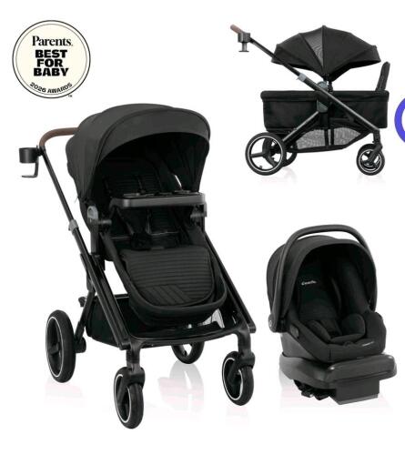 Evenflo transformer wagon stroller, totes, saucer chair, plushy, & More