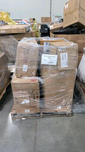 Miscellaneous furniture, chair was storage, most plus strut, rubber water hose reel, Coleman fire pit