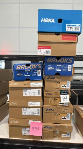 12 shoes , asics, brooks , altra, hoka