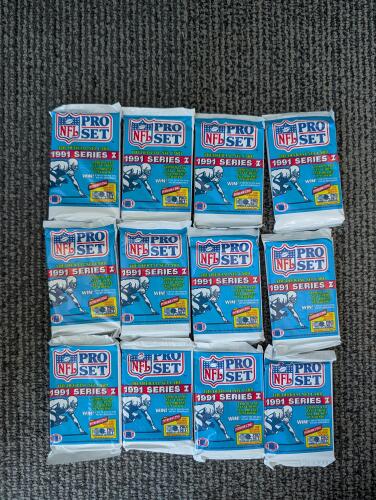 Vintage NFL Cards in sealed packs