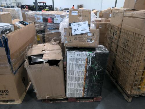 Bbq grill, charging cart, green machine, mattress, headlight and more