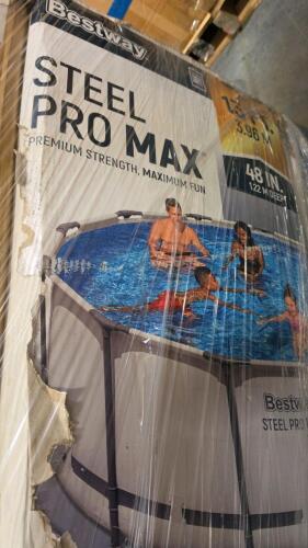 Swimming pool, L-shaped modular sectional sofa piece, miscellaneous furniture, massage chair piece, rocking chair, & More