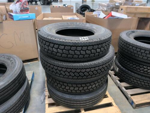 (4) semi tires
