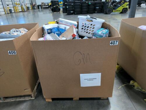 Toilet paper, undergarments, supplements, lot, basketball, multiple ABB compartment doors, phone holder, SOS pad, paint capsules for me file folders, totes, hot wheel car, diapers, ninja blast, & More