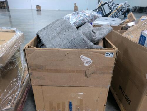 rug pad, Swiffer power mop, laundry basket, pillow, and more
