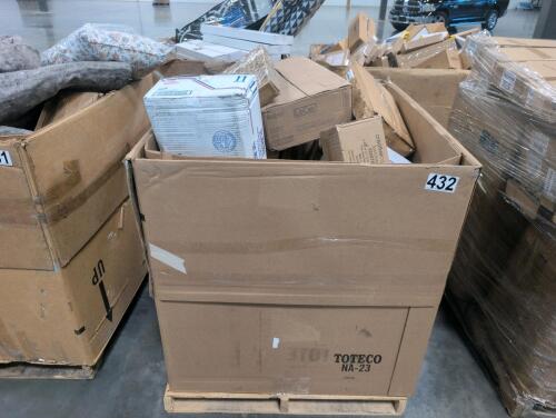disposable gloves, 3-in round stoneware tree, rolled mattress, and more