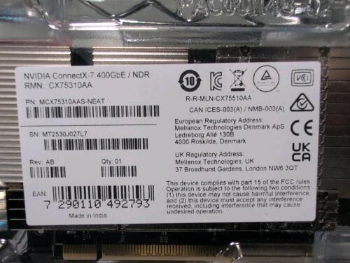 NVIDIA connect X &ndash; seven 400 GBE, CX75310 AA