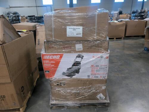 Echo gas powered lawnmower, Cooper & Hunter mini split AC with heat pump, chairs, artificial plants, dumpster in a bag, & More