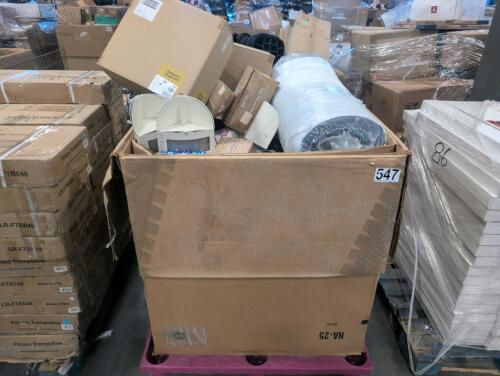Misc pallet pillow cube, vent fan, mattress, and more