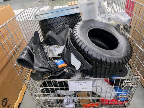 industrial and automotive items, tires, strut, chair, mats, muffler parts, Eastwood contour, contour, abrasive drum and more