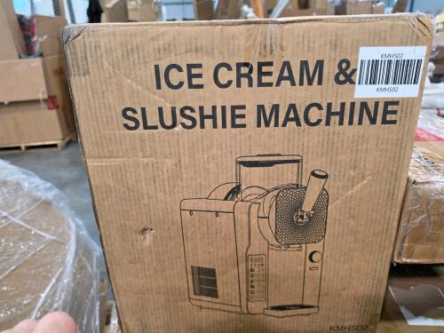 ice cream & slushie machine, luxury mattress, Mainstays hillside collection tufted upholstered platform bed, rolled mattress, and more