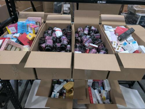 health and beauty, happy aging, hair growth supplements, pepto-bismol, some colognes and perfumes, cosmetics, dual laser toothbrush is, eye serum, and more