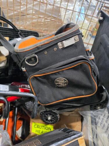Industrial/automotive, rolling TV stand, carts, brake rotors, Klein tools tool case, & More