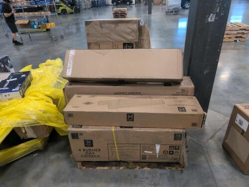 Pool noodles, four burner gas griddle Black & Decker microwave, canopy, & More