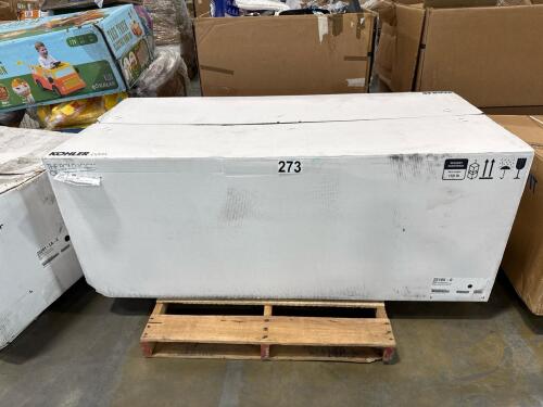 Kohler 66-in oval freestanding bath 25165-0