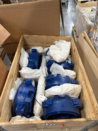heavy-duty blue cast iron centrifugal pump casings