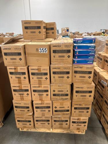 Pallet of AMBITEX vinyl gloves