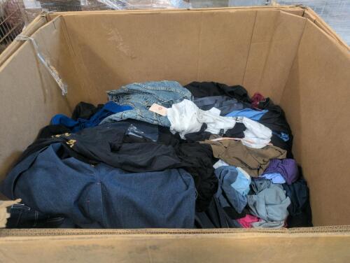 clothing, carhartt, denim jackets, and much more appears to be slightly used or no tags
