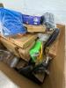 Pictures, swings, grill table, gas stove, red sleeping bag, hangers, deck boxes, and more - 8