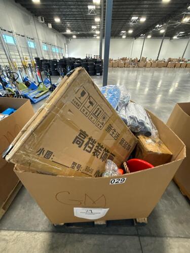 Swing, car seat cushion, duffel bags, sleeping bag, glasses, deck boxes, and more