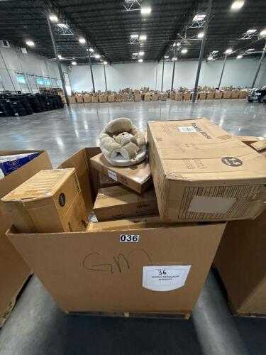Deck box, SP1016 paddleboard, water container, bug repelling fans, rocking horse, and more