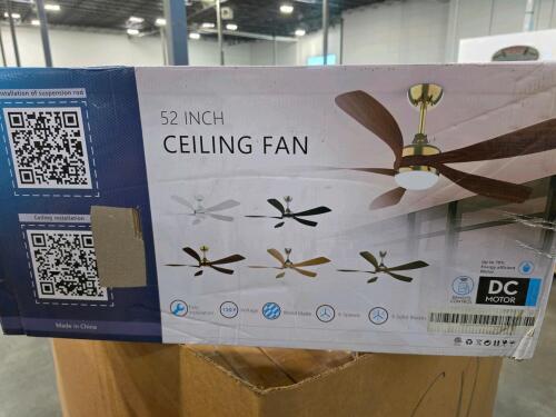 Ceiling fan, patio heater, FIFA Squishmallows water container, & More