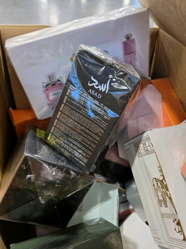 Help and beauty products: cologne/perfume believed to not be authentic, Creed, Angel eyes, game of spades, BSSET curl cream, ultra power plus detergent, AMOUAGECLARINS Paris, Armani, AZZARO, Mars, nipple cover, makeup, soft blush, soul de Janeiro, castor 