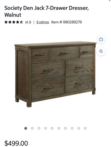 Dresser/dark finish