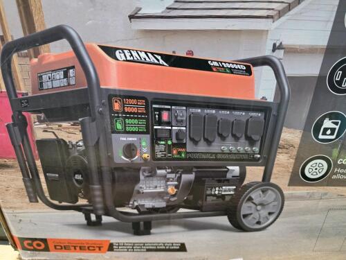 Genmax door fuel portable generator, GM 12000ED