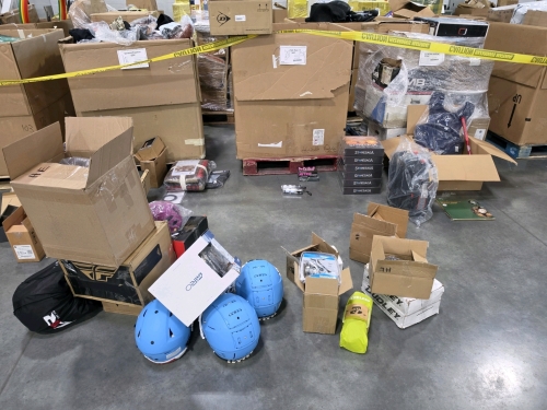 Helmets, baseball bat, harness, catchers equipment, record, stonesaga game, tool bag, bike accessories, Dudley, goggles, shimano reel, giro helmet, humvee binoculars and more