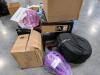 Helmets, baseball bat, harness, catchers equipment, record, stonesaga game, tool bag, bike accessories, Dudley, goggles, shimano reel, giro helmet, humvee binoculars and more - 16