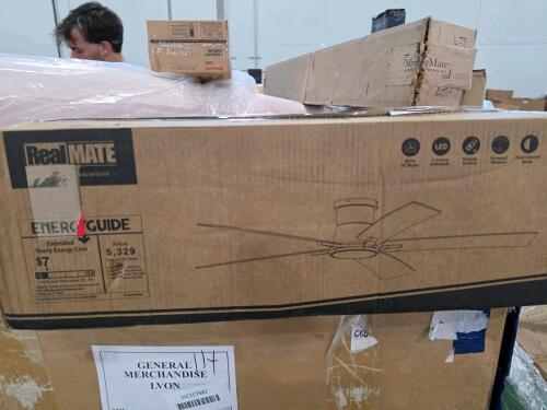 Pillows, underlayment, fabric, chair, ceiling fan, earplugs, mirror framing kit, party supplies, & More