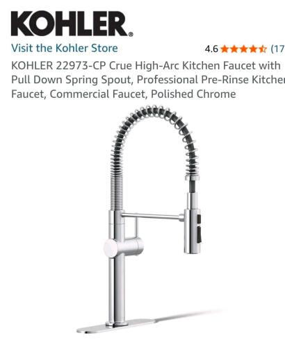 Kohler Crue Semi-Pro kitchen faucet 22973-CP