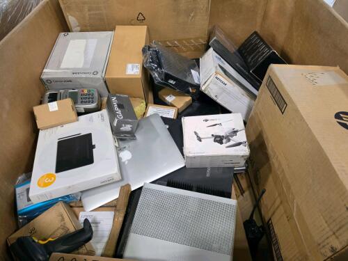electronics- used 2014 MacBook Air, 2 channel signal generator, Cisco processor, Netgear router, zebra, drone, scanners, credit card machines and more