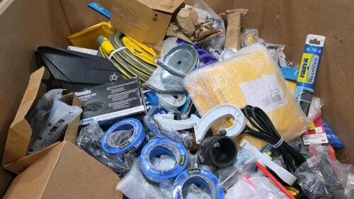 miscellaneous automotive/industrial, professional hose, solar security, LED light, painters tape, Rain-X wipers, moog, duct tape and more
