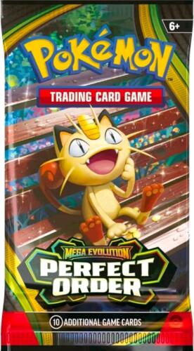 (10) pokemon mega evolution perfect order booster packs