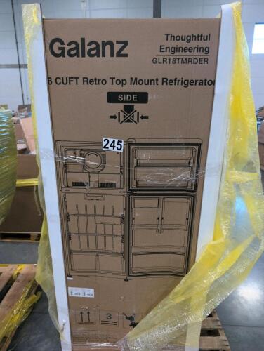 Galanz retro top mount fridge