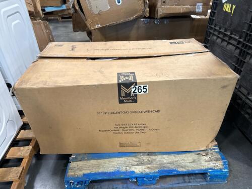 36 inch intelligent gas griddle with cart