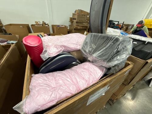 Food containers, pool noodle, gardening flags, folding tables, magazines, bolt of fabric, decor ELFA, turf, & More