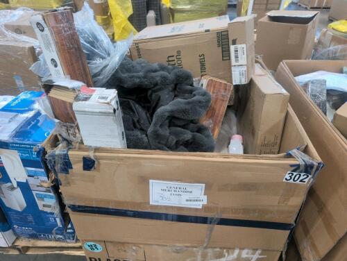 Paper towels, Flooring, sheets, the curtains, pillows, water bottle, strong arm can, OWALA and more