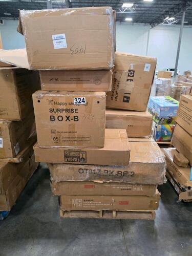 Miscellaneous furniture, deck box, reclining sofa does not appear complete,