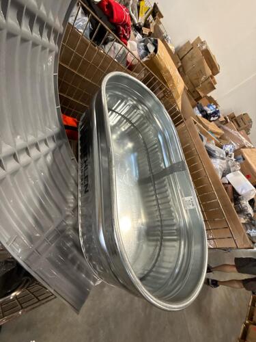Bin of weights, metal trough