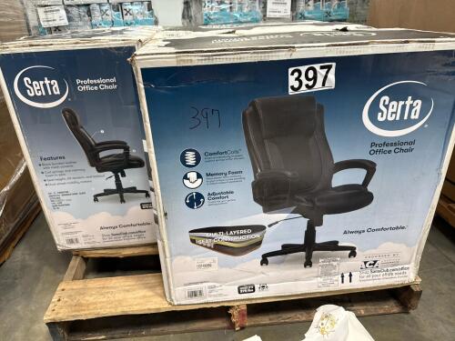 (4) serta office chairs