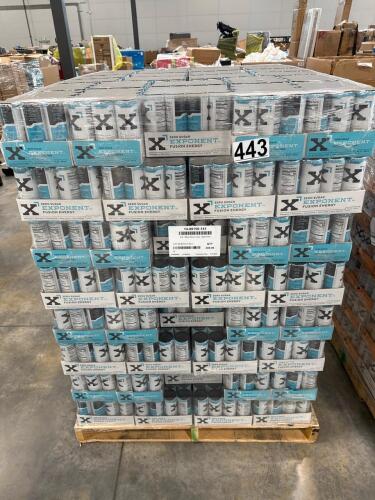 Pallet of blue nova exponent fusion zero sugar energy drinks, Best Buy 5/10/2027, sparkling blue raspberry