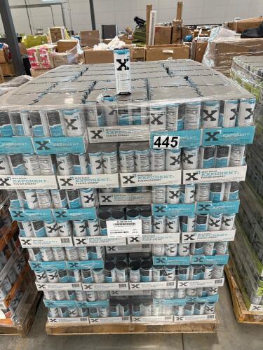 Pallet of blue nova exponent fusion zero sugar energy drinks, Best Buy 5/10/2027, sparkling blue raspberry