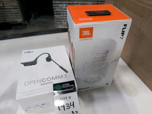 shokz opencomm 2 and JBL flip 7