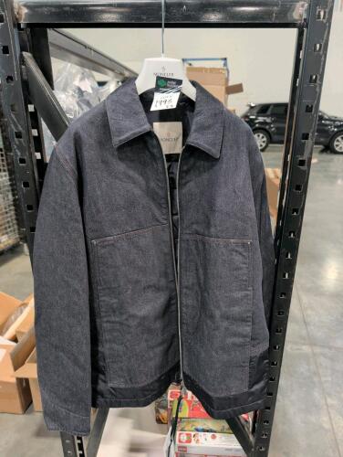 Moncler zip up denim jacket Ormoy Giubbotto, authentic