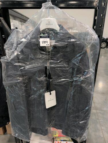 Moncler zip up denim jacket Ormoy Giubbotto, authentic