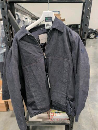 Moncler zip up denim jacket Ormoy Giubbotto, authentic