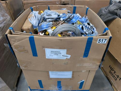 Industrial/automotive, slide drawers, gloves, cable, tape, car parts, brackets, tires, & More
